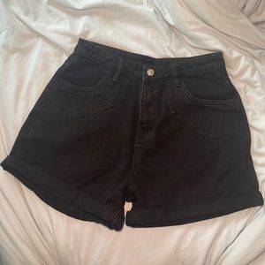 Princess Polly Black Denim Shorts